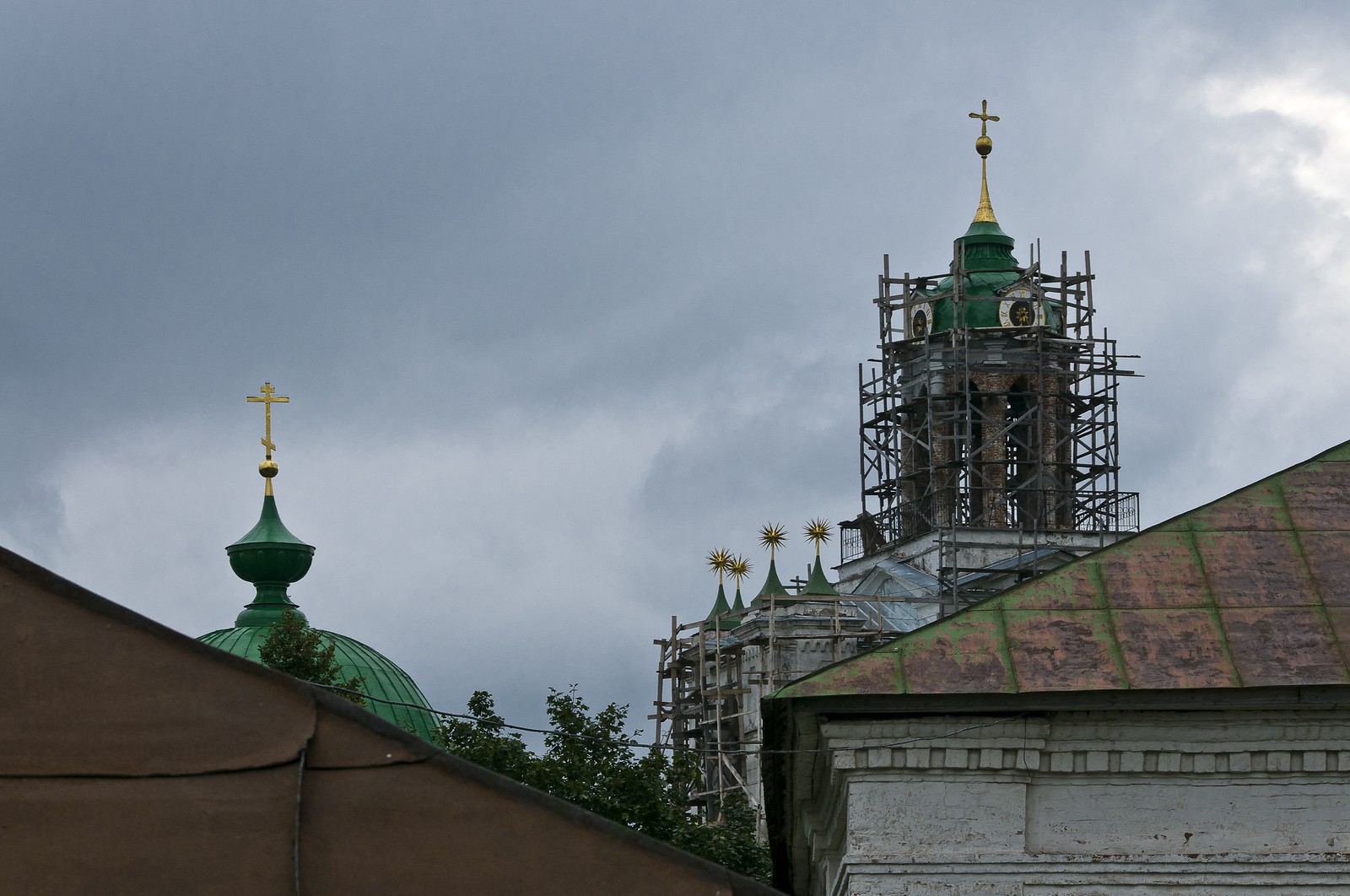 Le clocher en réfection