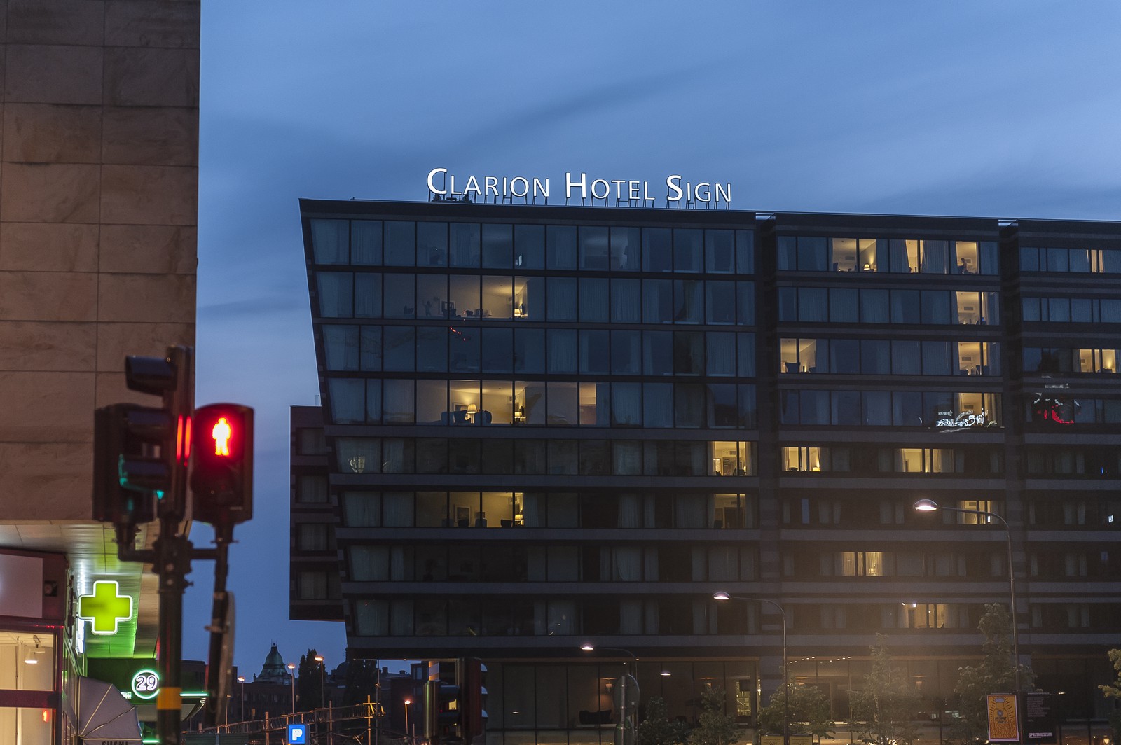 L'hôtel Clarion Sign