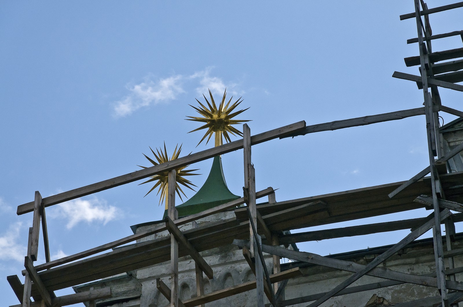 Le clocher en réfection